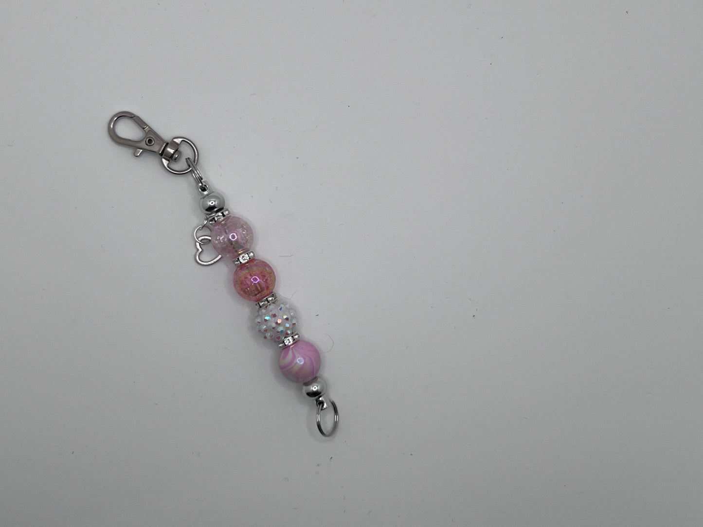 Keychain - Pink & White Stick 1
