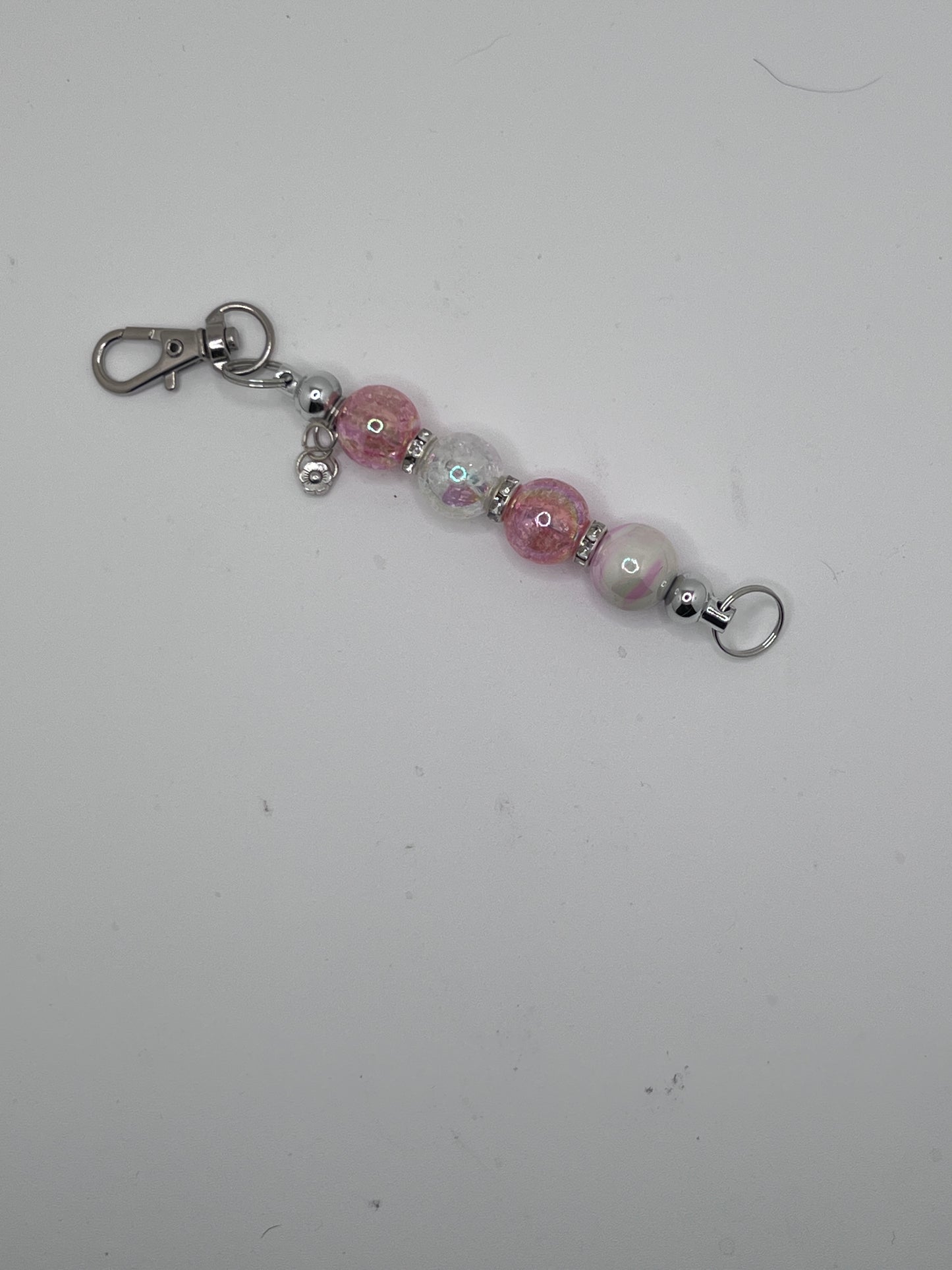 Keychain - Pink & White Stick 3
